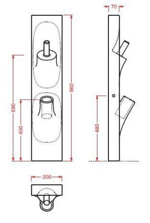 Панель ArtCeram Sotto OSC002 01;00  для аксессуаров, белый