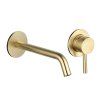 Смеситель для раковины AQUAme Siena AQM6215BG настенный, brushed gold