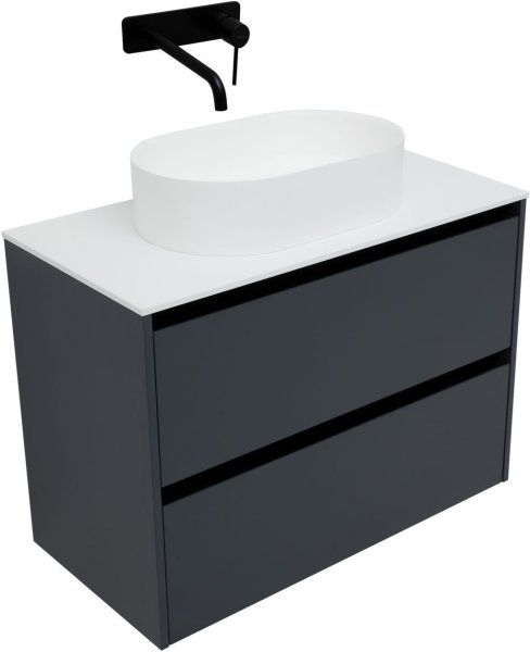 Тумба под раковину Allen Brau Activity 90 1.34005.AM антрацит матовый/черный браш