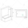 Шторка на ванну RGW Screens 351105630-14 стекло прозрачное/профиль черный