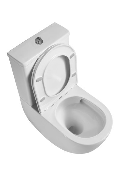 Унитаз-компакт D&K безободковый торнадо Matrix 630*365*840мм, сиденье микролифт, белый (DT1397516)