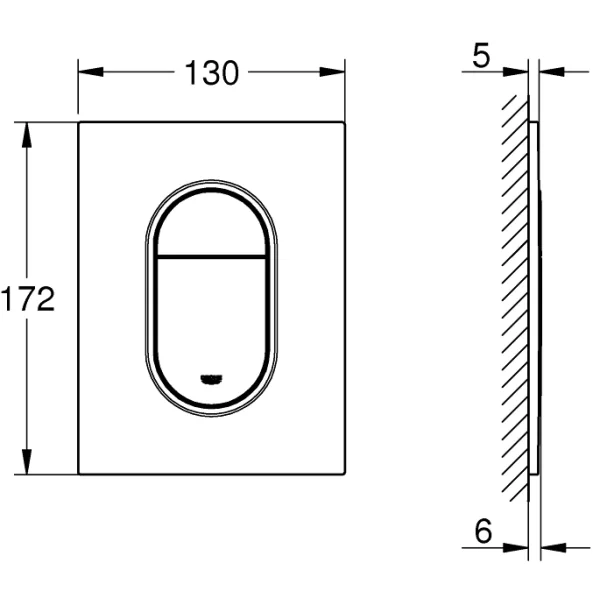 Кнопка смыва Grohe Arena Cosmopolitan S 37624BE0 для инсталляции, никель глянец