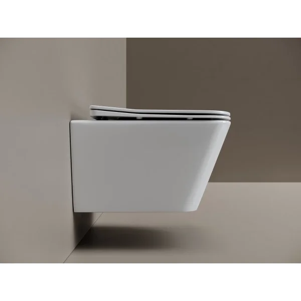 Унитаз подвесной Ceramicanova Miro CN11003T безободковый, торнадо, с сиденьем микролифт, белый