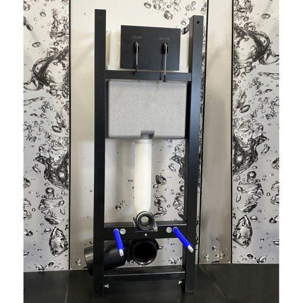 Система инсталляции OLI 120 ECO Total Black Sanitarblock 886668 для подвесного унитаза