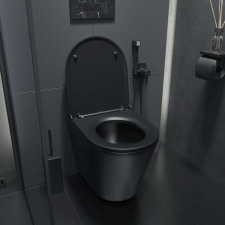 Унитаз подвесной IDDIS Calipso, черный матовый (CARXLRXD3BWGMiNJ25RX)