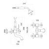 Смеситель для ванны Webert Armony AM720201010(153), золото