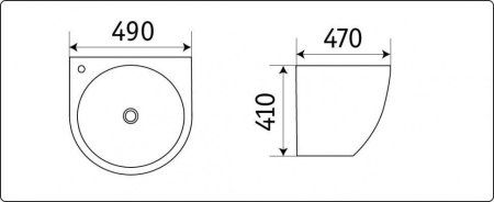 Умывальник CeramaLux 500F, Белый