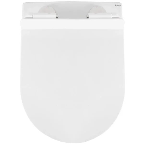 Унитаз подвесной Bond Oval F13-10 безободковый, торнадо, с сиденьем микролифт, белый глянец