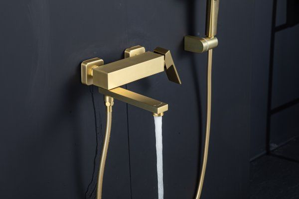 Смеситель для ванны Frap F3291-3, сатин золотой