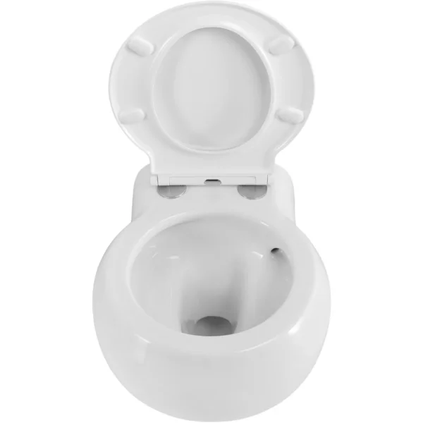 Унитаз подвесной Cezares Grande CZR-308-TH-TOR/SC безободковый, торнадо, с сиденьем микролифт, белый