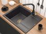 Мойка для кухни кварц Paulmark Weimar PM216550-BL, черный
