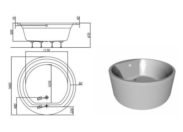 Акриловая ванна Kolpa San Vivo 160х160