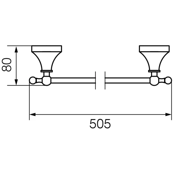 Полотенцедержатель 50,5 см Veragio Gialetta Dorato VR.GIL-6421.DO
