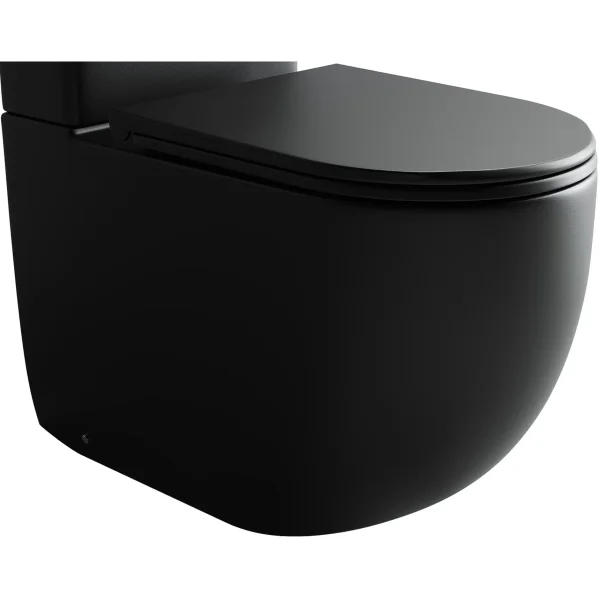 Чаша напольного безободкового унитаза с сиденьем микролифт Ceramica Nova Metropol CN4001-BMB