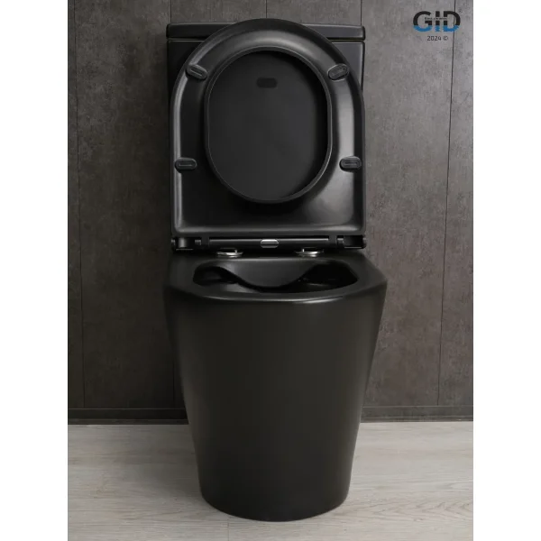 Унитаз-компакт GID Tn2189Bm безободковый, с сиденьем микролифт, черный матовый