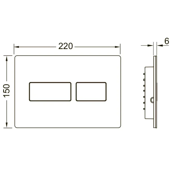 Кнопка смыва Tece TECEsolid 9240436 для инсталляции, латунь