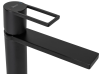 Смеситель для раковины (умывальника) REA FLIP BLACK черный низкий, REA-B2005