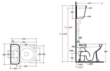 Унитаз приставной Olympia Impero 0211011