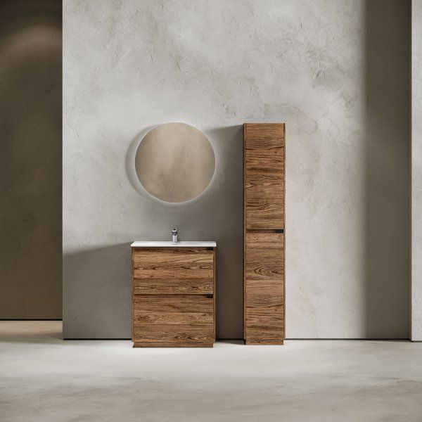 Тумба под раковину SANCOS Libra Floor напольная, 690х450х840, c двумя ящиками оснащенными доводчиками, дуб чарльстон,  LB70FECH