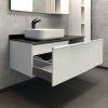 Тумба-умывальник COMFORTY "Милан-120" белый глянец с антрацитовой столешницей, с раковиной COMFORTY T-Y9378