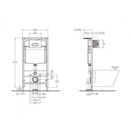 Система инсталляции для унитазов  BelBagno BB026