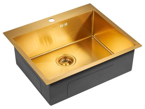 Мойка для кухни нержавеющая  Paulmark BRIM PM215951-BG, брашированное золото