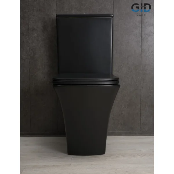 Унитаз-компакт GID Tn2184Bm безободковый, с сиденьем микролифт, черный матовый