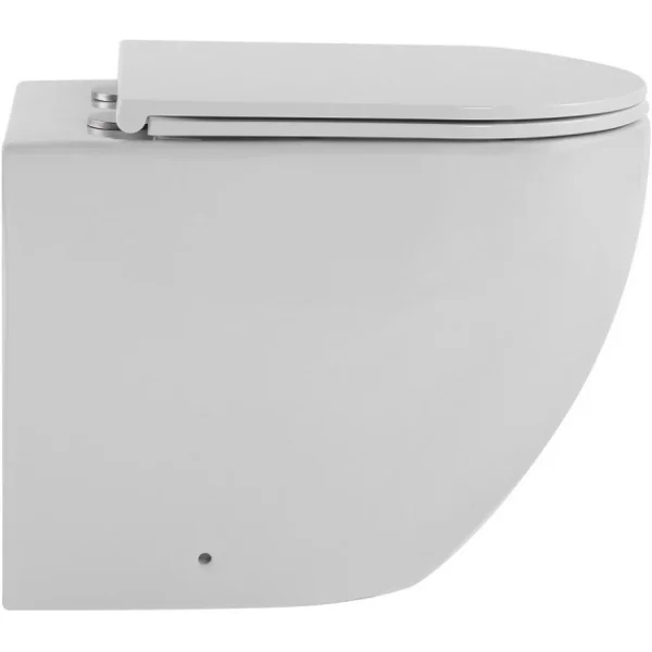 Унитаз приставной Abber Bequem AC1111TMW безободковый, торнадо, с сиденьем микролифт, белый матовый