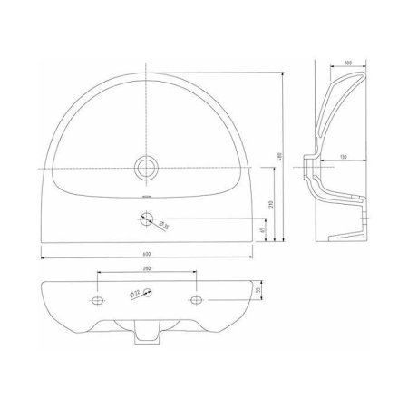 Раковина Kolo (IFO) Nova Pro M31160000 60