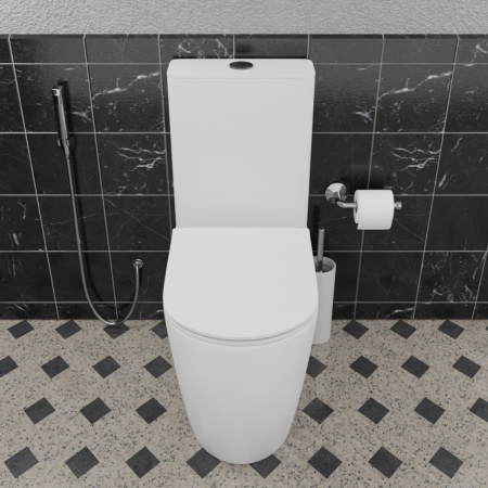 Унитаз напольный Ceramalux 1289A, белый глянец