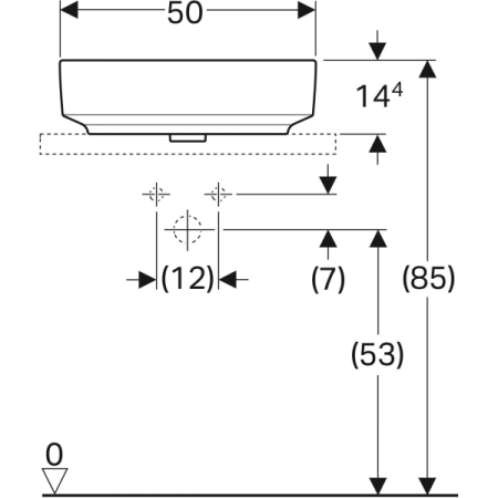 Раковина Geberit Variform 500.776.01.2 50 белый