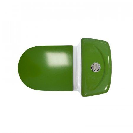 Унитаз-компакт Sanita Luxe BEST COLOR GREEN SL DM BSTSLCC09130 с микролифтом, белый/зеленый