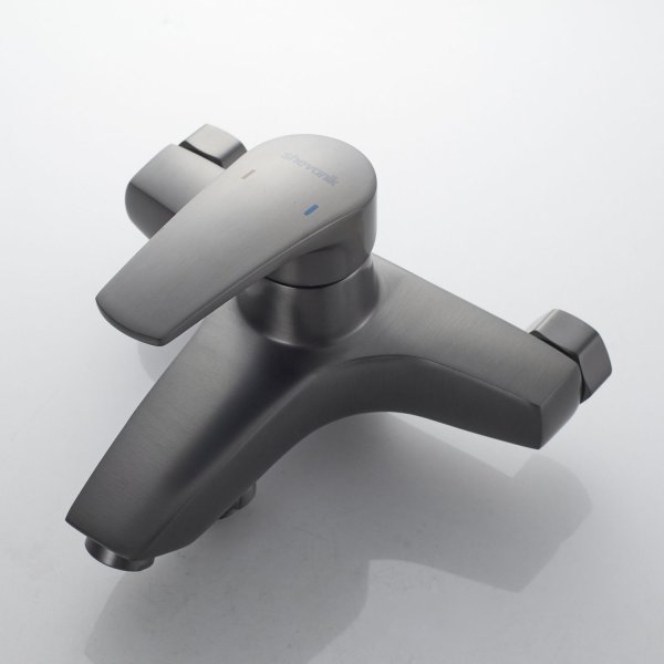 Смеситель для ванны однорычажный  Shevanik S5002T, Оружейная сталь