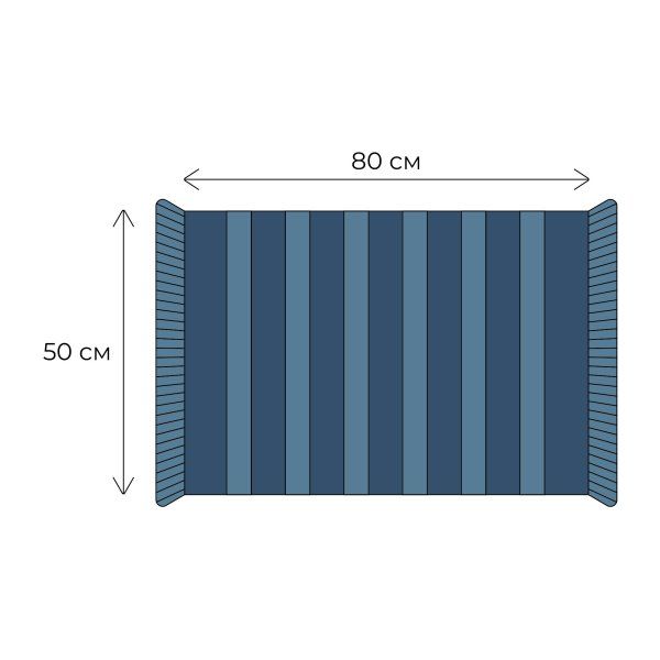 Коврик для ванной 1-ый Fixsen SANDAL серо-голубой, 50х80см (FX-8020C)