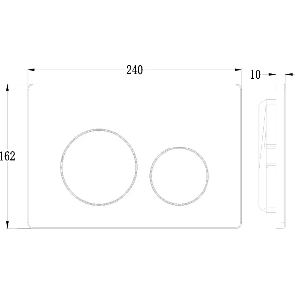 Кнопка смыва Veconi Flush V2 FLV2-GM для инсталляции, оружейная сталь матовый