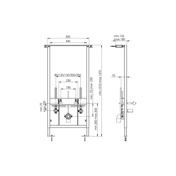 Система инсталляции Koller Pool Alcora для биде (Bidet Alcora ST900)