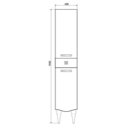 Шкаф-колонна COMFORTY "Монако-40" левая белый глянец