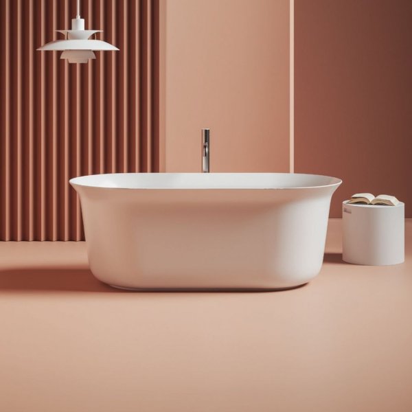 Ванна из искусственного камня ArtCeram Petite ACW005 05 140x70 bianco matt