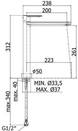 Смеситель Paffoni Candy CA081CR для раковины, хром