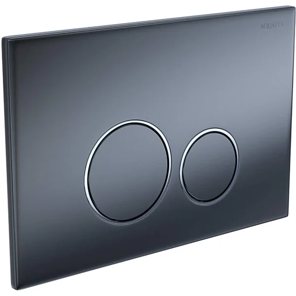 Кнопка смыва Aquatek PNS-0000014 для инсталляции, оружейная сталь матовый/хром/оружейная сталь матовый