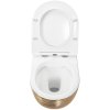 Подвесной унитаз REA CARLO FLAT BRUSH GOLD золотой REA-C6942