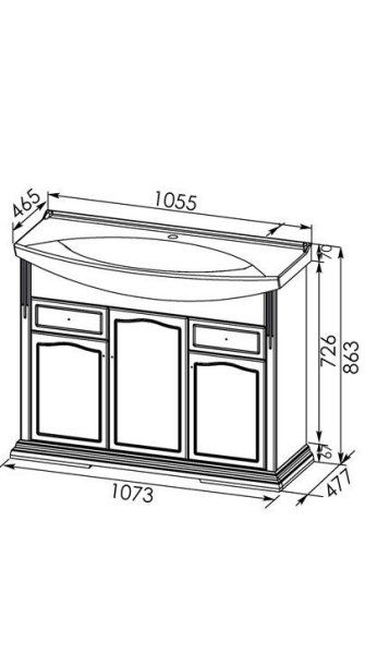 Тумба для комплекта Aquanet Лагуна 105 00201304
