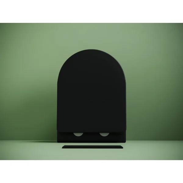 Унитаз подвесной Ceramica Nova Uno CN11001TMB безободковый, торнадо, с сиденьем микролифт, черный матовый