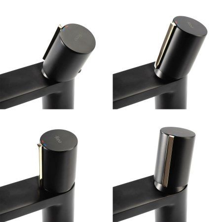 Смеситель для раковины (умывальника) REA ICON BLACK L.GOLD черный низкий, REA-B5680