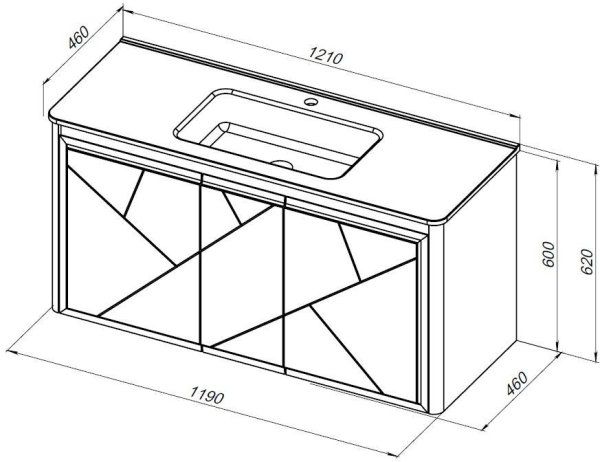 Тумба под раковину Allen Brau Paris 120 1.360004.PWM папирус матовый