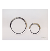 Кнопка смыва BelBagno Circle BB-P47132  белая с хромированными кольцами