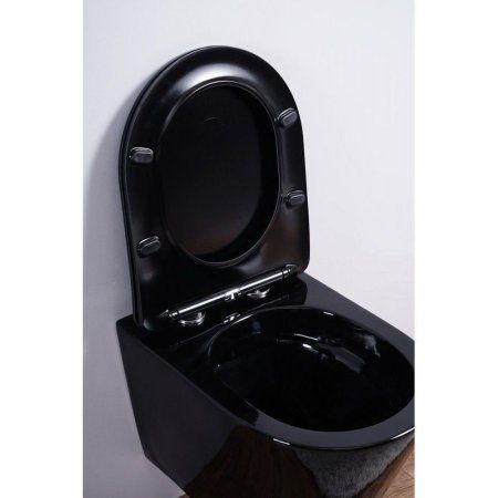Унитаз подвесной Esbano Clavel безободковый, черный