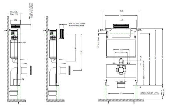 Инсталляция для унитаза Jaquar (JCS-WHT-2431FS)