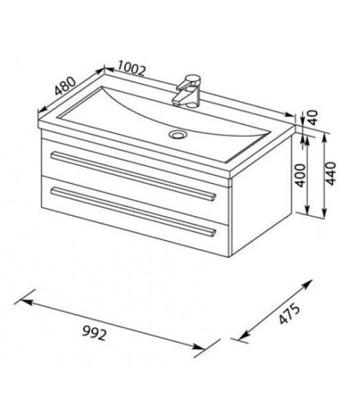 Тумба под раковину Aquanet Нота 00171495 100 черный