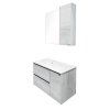 Тумба-умывальник COMFORTY "Бремен-90" дуб белый с раковиной COMFORTY 9090EL
